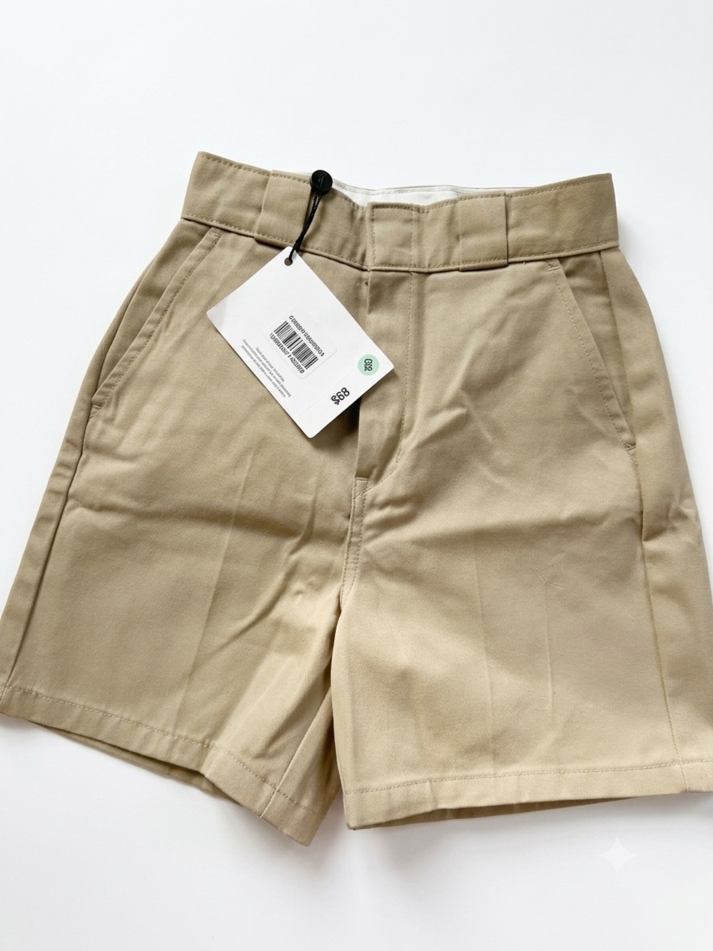 Dickies Women's Khaki Mid-Rise Chino Shorts